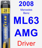 Driver Wiper Blade for 2008 Mercedes-Benz ML63 AMG - Assurance