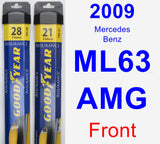 Front Wiper Blade Pack for 2009 Mercedes-Benz ML63 AMG - Assurance