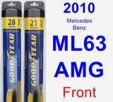 Front Wiper Blade Pack for 2010 Mercedes-Benz ML63 AMG - Assurance