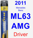 Driver Wiper Blade for 2011 Mercedes-Benz ML63 AMG - Assurance