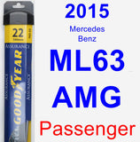 Passenger Wiper Blade for 2015 Mercedes-Benz ML63 AMG - Assurance