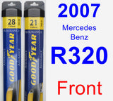 Front Wiper Blade Pack for 2007 Mercedes-Benz R320 - Assurance
