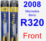 Front Wiper Blade Pack for 2008 Mercedes-Benz R320 - Assurance