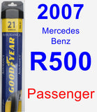 Passenger Wiper Blade for 2007 Mercedes-Benz R500 - Assurance