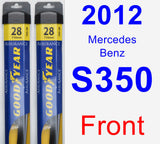 Front Wiper Blade Pack for 2012 Mercedes-Benz S350 - Assurance