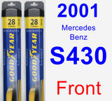 Front Wiper Blade Pack for 2001 Mercedes-Benz S430 - Assurance
