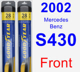 Front Wiper Blade Pack for 2002 Mercedes-Benz S430 - Assurance