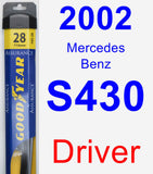 Driver Wiper Blade for 2002 Mercedes-Benz S430 - Assurance