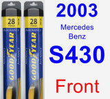 Front Wiper Blade Pack for 2003 Mercedes-Benz S430 - Assurance