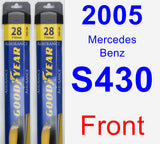 Front Wiper Blade Pack for 2005 Mercedes-Benz S430 - Assurance