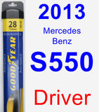 Driver Wiper Blade for 2013 Mercedes-Benz S550 - Assurance