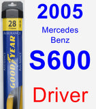 Driver Wiper Blade for 2005 Mercedes-Benz S600 - Assurance