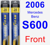 Front Wiper Blade Pack for 2006 Mercedes-Benz S600 - Assurance