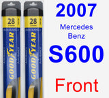 Front Wiper Blade Pack for 2007 Mercedes-Benz S600 - Assurance