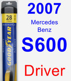 Driver Wiper Blade for 2007 Mercedes-Benz S600 - Assurance