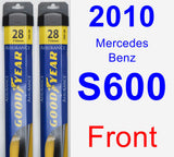 Front Wiper Blade Pack for 2010 Mercedes-Benz S600 - Assurance