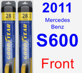 Front Wiper Blade Pack for 2011 Mercedes-Benz S600 - Assurance