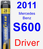 Driver Wiper Blade for 2011 Mercedes-Benz S600 - Assurance