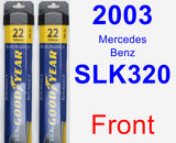 Front Wiper Blade Pack for 2003 Mercedes-Benz SLK320 - Assurance