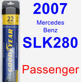 Passenger Wiper Blade for 2007 Mercedes-Benz SLK280 - Assurance