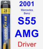 Driver Wiper Blade for 2001 Mercedes-Benz S55 AMG - Assurance
