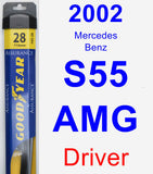 Driver Wiper Blade for 2002 Mercedes-Benz S55 AMG - Assurance