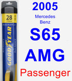 Passenger Wiper Blade for 2005 Mercedes-Benz S65 AMG - Assurance
