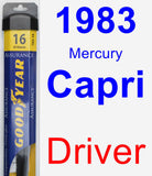 Driver Wiper Blade for 1983 Mercury Capri - Assurance