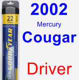 Driver Wiper Blade for 2002 Mercury Cougar - Assurance