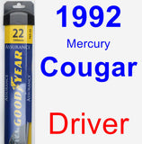 Driver Wiper Blade for 1992 Mercury Cougar - Assurance