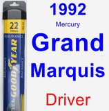 Driver Wiper Blade for 1992 Mercury Grand Marquis - Assurance