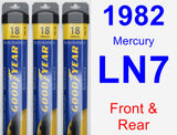 Front & Rear Wiper Blade Pack for 1982 Mercury LN7 - Assurance