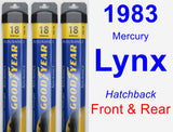 Front & Rear Wiper Blade Pack for 1983 Mercury Lynx - Assurance