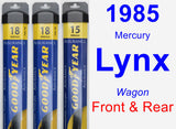 Front & Rear Wiper Blade Pack for 1985 Mercury Lynx - Assurance