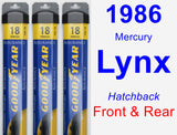 Front & Rear Wiper Blade Pack for 1986 Mercury Lynx - Assurance