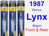 Front & Rear Wiper Blade Pack for 1987 Mercury Lynx - Assurance