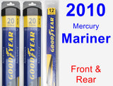 Front & Rear Wiper Blade Pack for 2010 Mercury Mariner - Assurance
