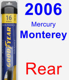 Rear Wiper Blade for 2006 Mercury Monterey - Assurance