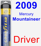 Driver Wiper Blade for 2009 Mercury Mountaineer - Assurance