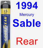 Rear Wiper Blade for 1994 Mercury Sable - Assurance