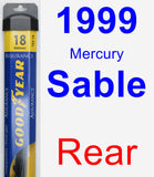 Rear Wiper Blade for 1999 Mercury Sable - Assurance