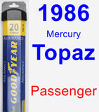 Passenger Wiper Blade for 1986 Mercury Topaz - Assurance