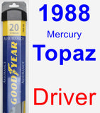 Driver Wiper Blade for 1988 Mercury Topaz - Assurance