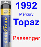 Passenger Wiper Blade for 1992 Mercury Topaz - Assurance