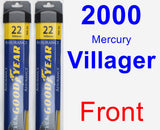 Front Wiper Blade Pack for 2000 Mercury Villager - Assurance