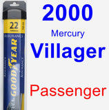 Passenger Wiper Blade for 2000 Mercury Villager - Assurance