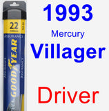 Driver Wiper Blade for 1993 Mercury Villager - Assurance