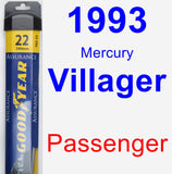 Passenger Wiper Blade for 1993 Mercury Villager - Assurance