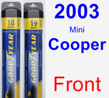 Front Wiper Blade Pack for 2003 Mini Cooper - Assurance