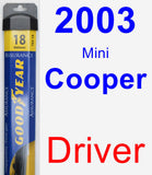 Driver Wiper Blade for 2003 Mini Cooper - Assurance